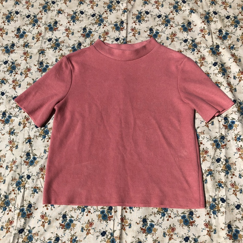 Pink Short Sleeve Sweater Zara